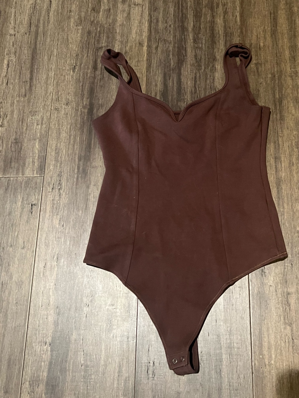 Chocolate brown women’s Abercrombie & Fitch fall thong tank top unitard Sz XS